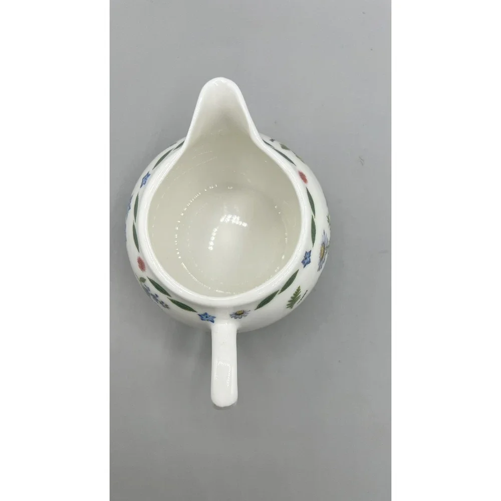 Vintage‎ Kent Pottery 1887 Herb Garden Botanical Floral Cottage Creamer 3
